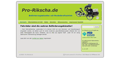 Desktop Screenshot of pro-rikscha.de