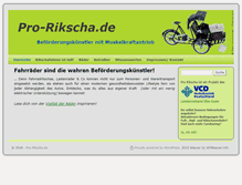 Tablet Screenshot of pro-rikscha.de